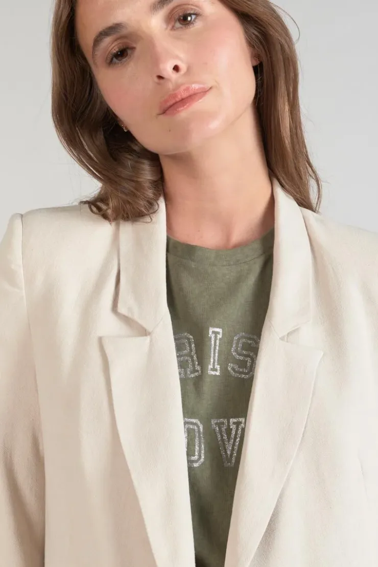 Femme Le Temps des Cerises Vestes & Blousons-Veste Blazer Bek Sable