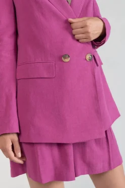 Femme Le Temps des Cerises Vestes & Blousons-Veste Blazer Bek Violine