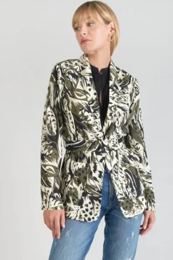 Femme Le Temps des Cerises Vestes & Blousons-Veste Blazer Salome A Motif Jungle