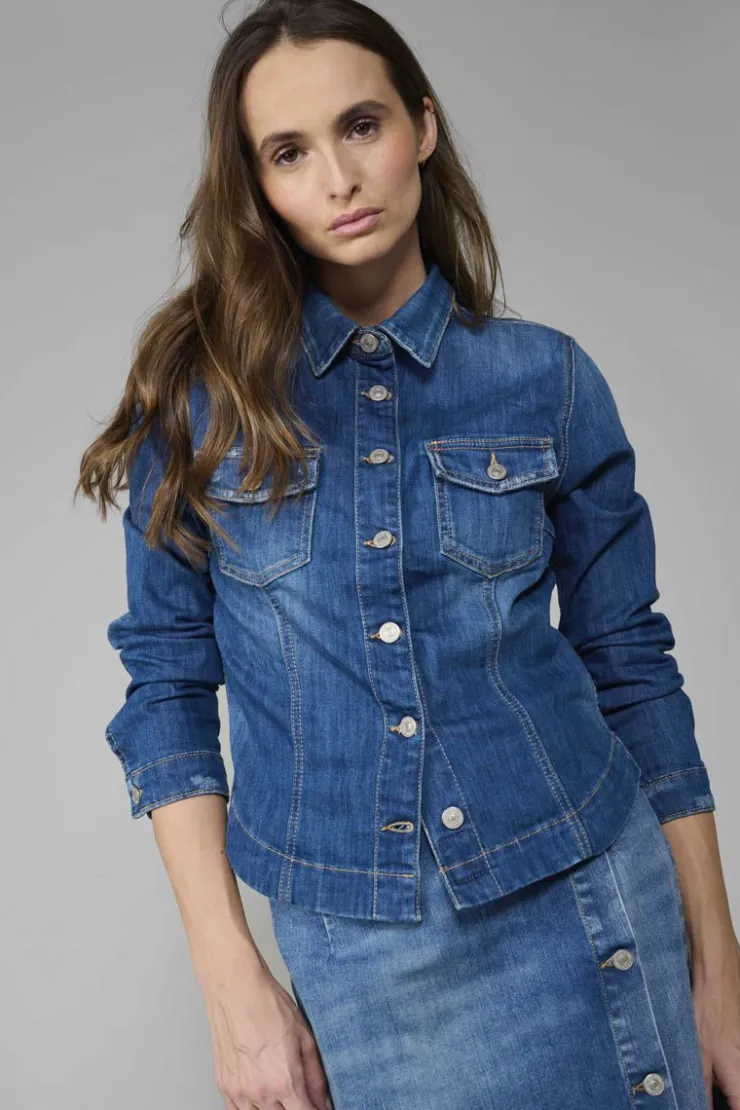 Femme Le Temps des Cerises Chemises Et Vestes-Veste En Jeans Bleu Lilly