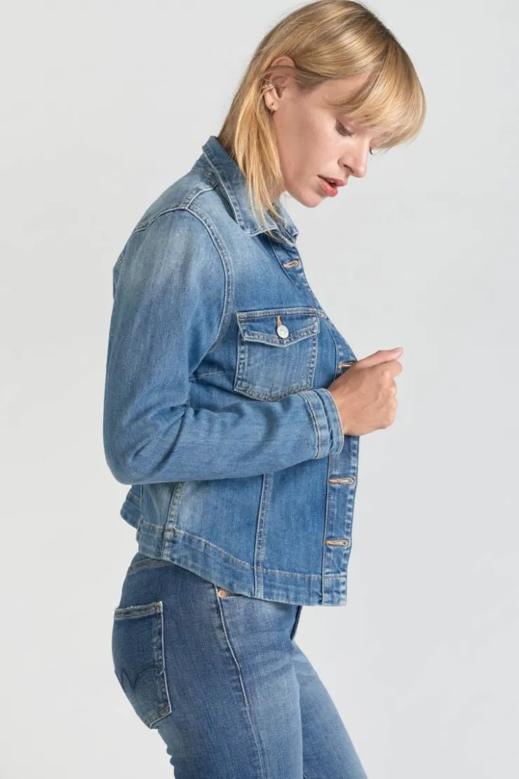 Femme Le Temps des Cerises Chemises Et Vestes-Veste En Jeans Bleu Lilly