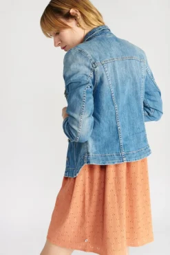 Femme Le Temps des Cerises Chemises Et Vestes-Veste En Jeans Lilly Bleu