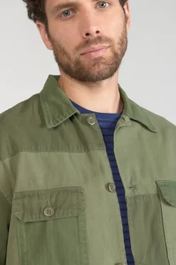 Homme Le Temps des Cerises Vestes & Manteaux-Veste Morgiou Kaki Vert