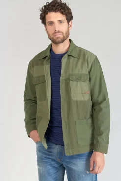 Homme Le Temps des Cerises Vestes & Manteaux-Veste Morgiou Kaki Vert