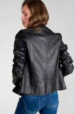 Femme Le Temps des Cerises Vestes & Blousons-Veste Nancy En Cuir