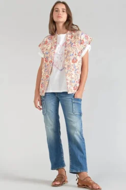 Femme Le Temps des Cerises Vestes & Blousons-Veste Sans Manches Kerman A Motif Cachemire