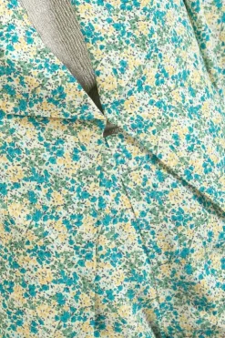 Femme Le Temps des Cerises Vestes & Blousons-Veste Tasha A Motif Fleuri Vert Et Bleu