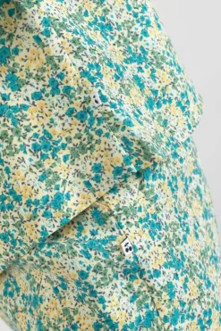 Femme Le Temps des Cerises Vestes & Blousons-Veste Tasha A Motif Fleuri Vert Et Bleu