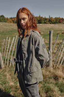 Femme Le Temps des Cerises Vestes & Blousons-Veste Unisexe Militarie Kaki