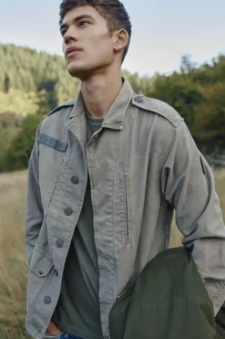 Femme Le Temps des Cerises Vestes & Blousons-Veste Unisexe Militarie Kaki