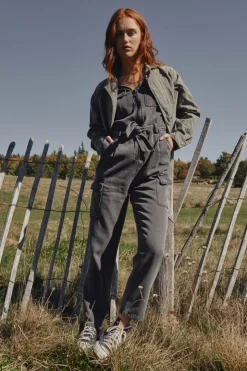 Femme Le Temps des Cerises Vestes & Blousons-Veste Unisexe Militarie Kaki