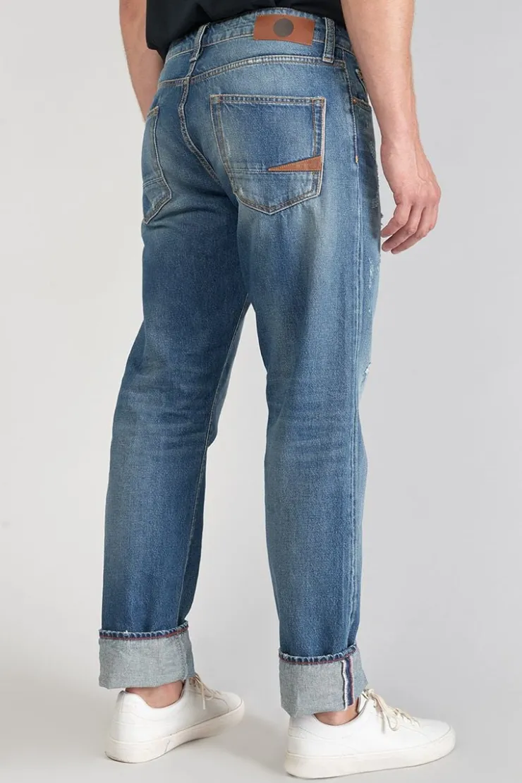 Homme Le Temps des Cerises Coupe Regular Confort-Vintage 700/20 Regular Jeans Destroy Vintage Bleu N°3