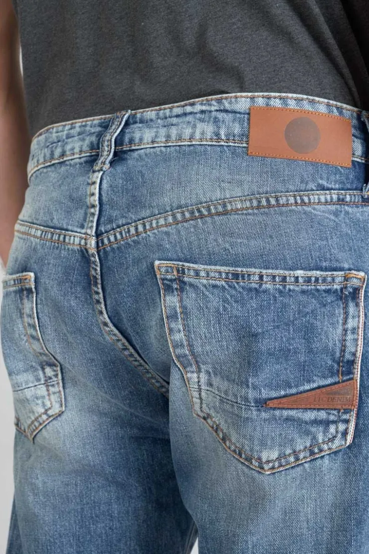 Homme Le Temps des Cerises Coupe Regular Confort-Vintage 700/20 Regular Jeans Destroy Bleu N°4