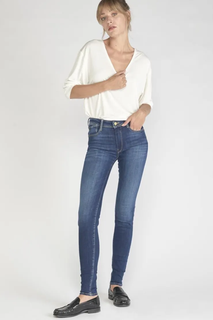 Femme Le Temps des Cerises Coupe Slim-Vivi Pulp Slim Taille Haute Jeans Bleu N°1