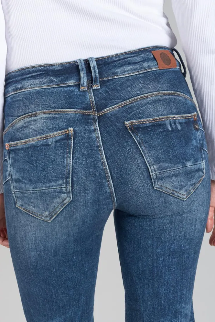 Femme Le Temps des Cerises Coupe Regular-Zep Pulp Regular Taille Haute 7/8Eme Jeans Destroy Bleu N°2