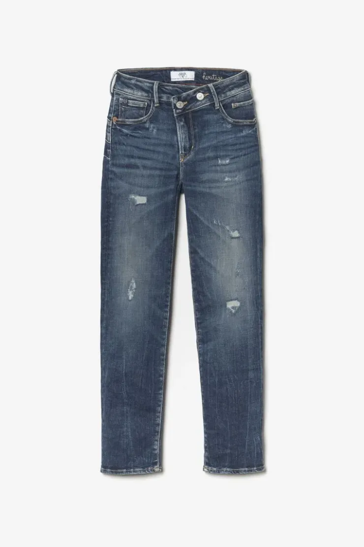 Femme Le Temps des Cerises Coupe Regular-Zep Pulp Regular Taille Haute 7/8Eme Jeans Destroy Bleu N°2