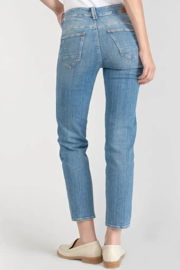 Femme Le Temps des Cerises Coupe Regular-Zep Pulp Regular Taille Haute 7/8Eme Jeans Destroy Bleu N°4